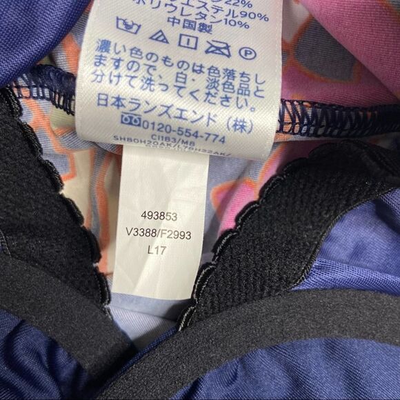 LANDS’ END Floral Square Neck Tankini Swim Top - Picture 8 of 9